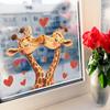 Мультяшная пара жирафов любовь стеклянное окно домашний фон украшение наклейки на окна
