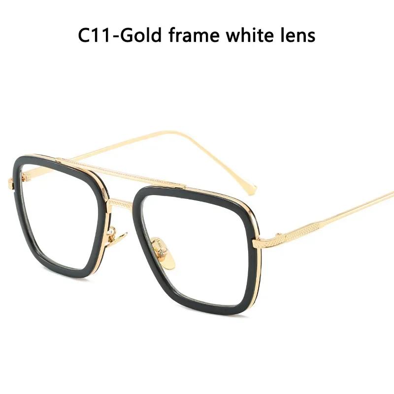 Роскошные мужские солнцезащитные очки в стиле стимпанк, солнцезащитные очки Tony Stark Iron Man, винтажные металлические очки, солнцезащитные очки в стиле стимпанк Uv400 для мужчин Gafas