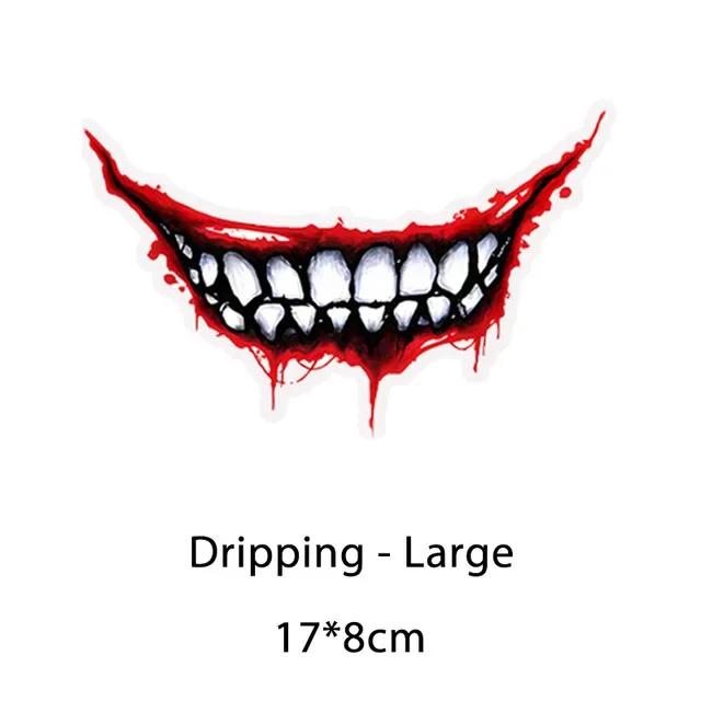 Car Styling Sticker Modified Auto Wheel Tail Body Window Tape Motorcycle Decals for Classic Hero Venom Teeth Mouth