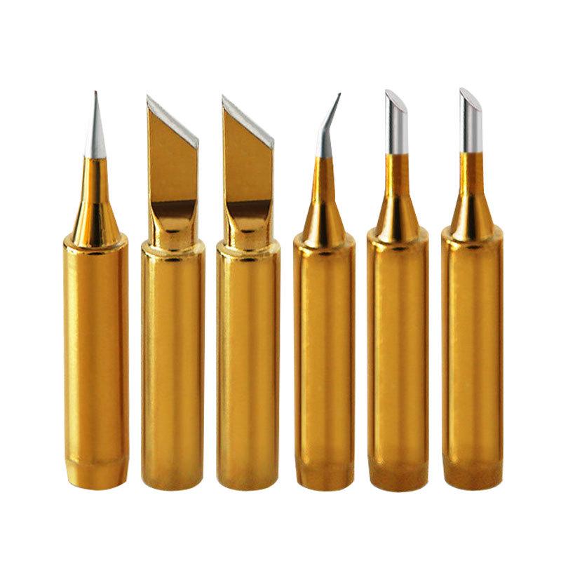 Универсальное паяльное жало Karendo 936 — внутренний нагрев золотого цвета, совместимо с серией 900, заостренное, в форме ножа, в форме подковы.