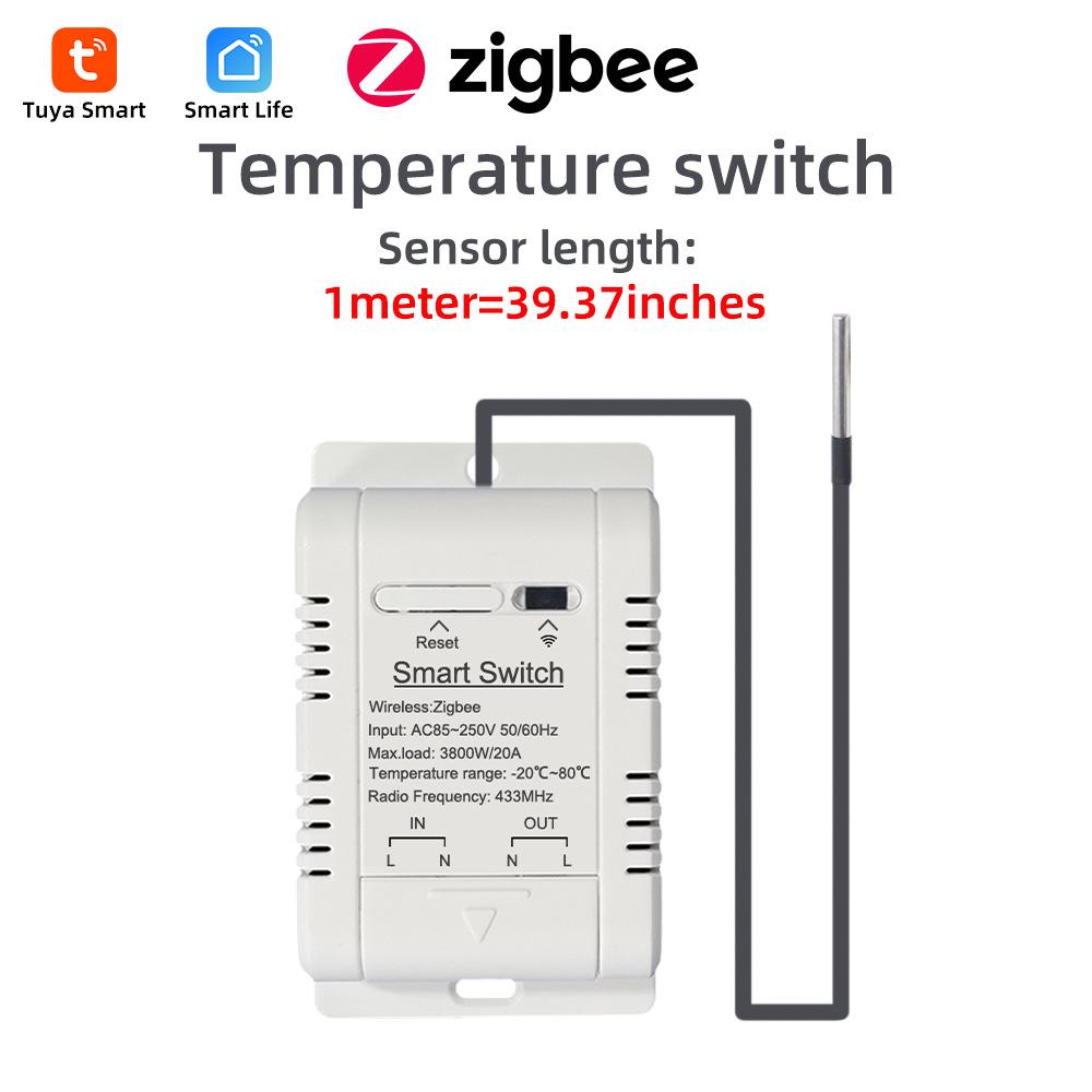 Умный Zigbee выключатель температуры и влажности с голосовым управлением Alexa/Google