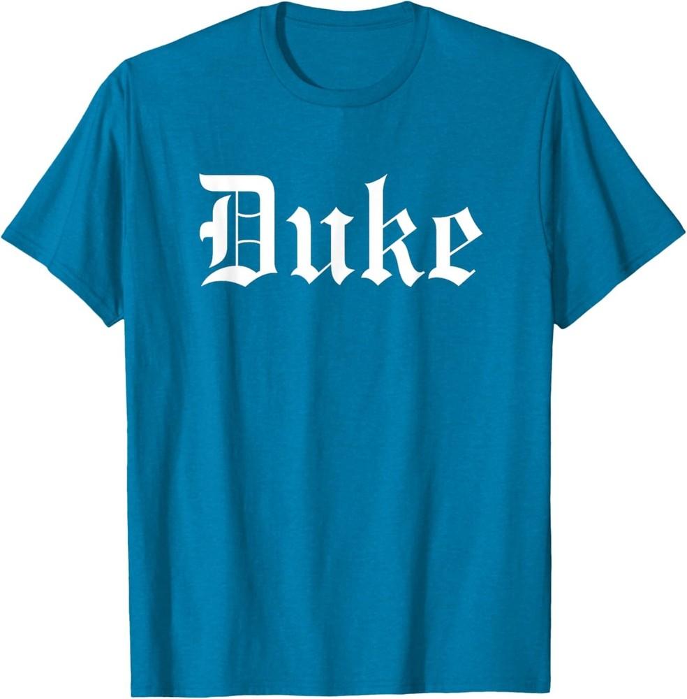 Duke Unisex Classic Fit Modern Letter Print Unisex TShirt