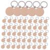 Pureseek Wooden Keychain Kit (50-Piece Set) with Double Rings, Numbered Tags, and Locker Keys