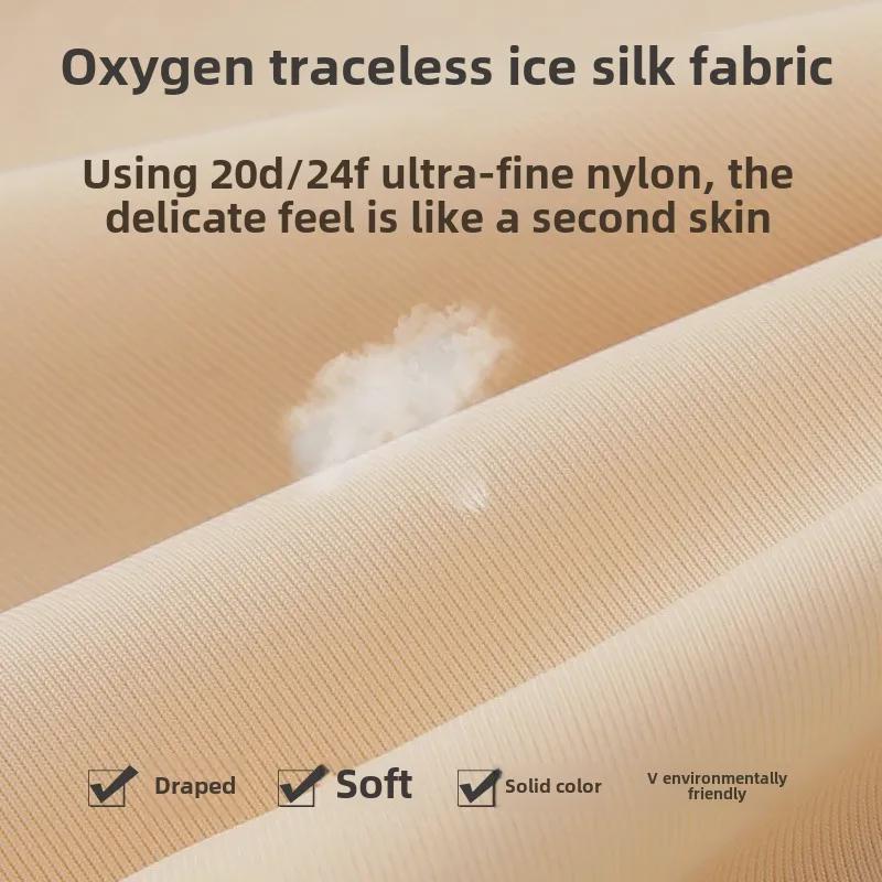 Women's Ice Silk Seamless Safety Shorts - Anti-Exposure, No Curling, Wearable Outdoors, Thin Summer Style, White, Large Size.