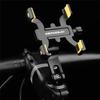 Aluminum Alloy Bicycle Cell Phone Holder Handlebar Four Claw Bracket Mount 360° Rotating Adjustable for IPhone Samsung Universal