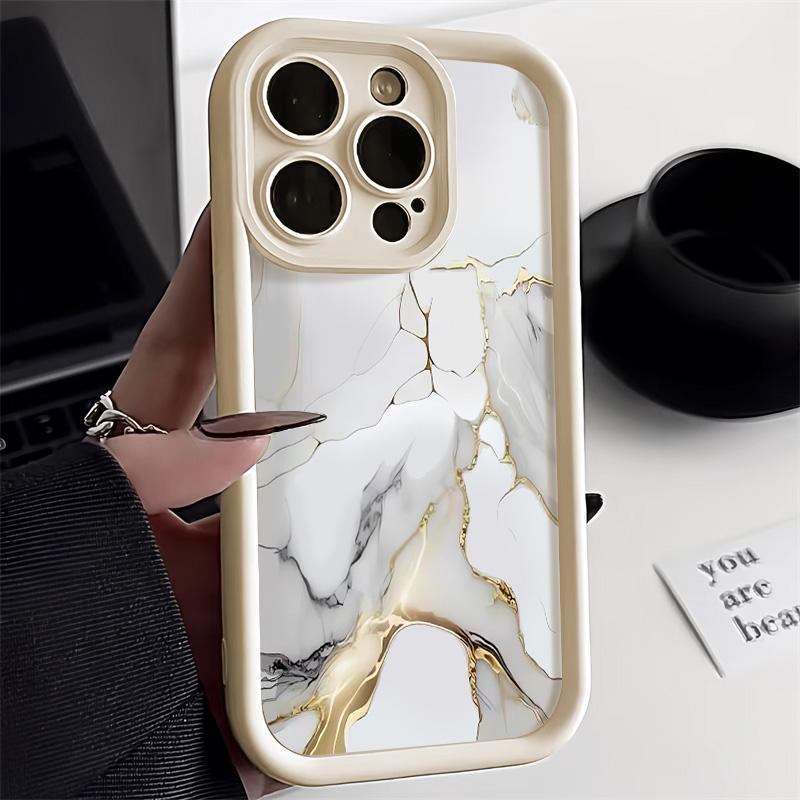 Silicone Phone Cover Marble Case For iPhone 16 Pro Max Case iPhone 13 15 11 12 14 Pro Max XR XS 7 8 Plus SE Shockproof Soft TPU