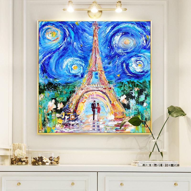 Башня Ван Гога Звездное небо картина маслом на холсте, постеры и принты, скандинавская настенная картина для гостиной, домашний декор