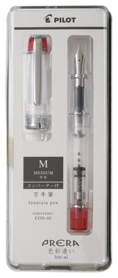 Pilot Ручка-перо Prera Shikisaiai Medium Прозрачная PFPR1TRM, Перо, Красный,