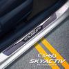 For Mazda CX60 Door Sill Protector Car Accessories Auto Threshold Scuff Plate Stickers Steel Pedal Trim Styling 2022 2023