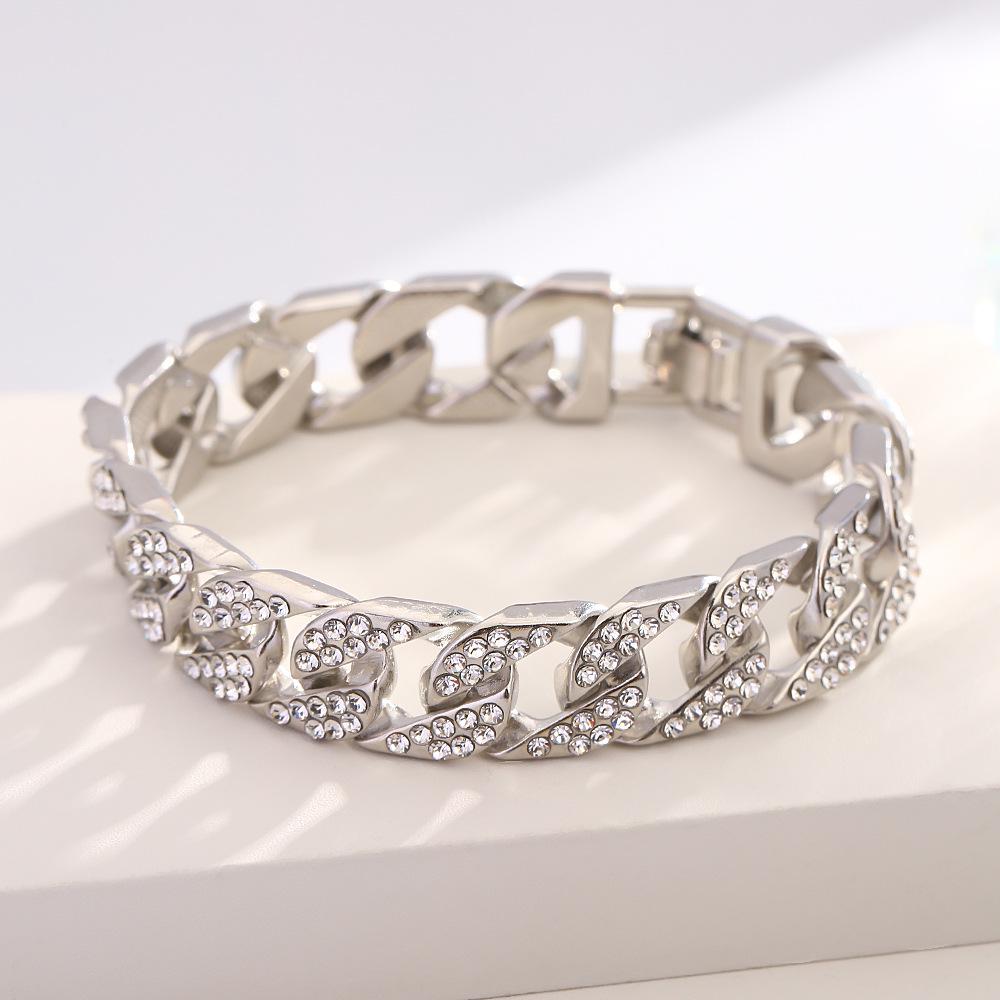 Браслет-цепочка кубинского плетения в стиле хип-хоп, 13 мм - Модная бижутерия для мужчин