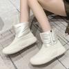 Женские меховые ботильоны на платформе, теплые кроссовки, обувь на плоской подошве, зимняя трендовая обувь 2025 года, спортивная, повседневная обувь для снега