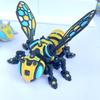 3D-печатная механическая фигурка пчелы, Коллекционный киберпанк-осиный орнамент с подвижными суставами, Арт-игрушка-антистресс для стола в виде шарнирного насекомого