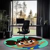 Yakka Dee Printed Round Rug Carpet Chair Rug Area Rug Entryway Doormats,for Office Chair Living Room Bedroom Kitchen Room.