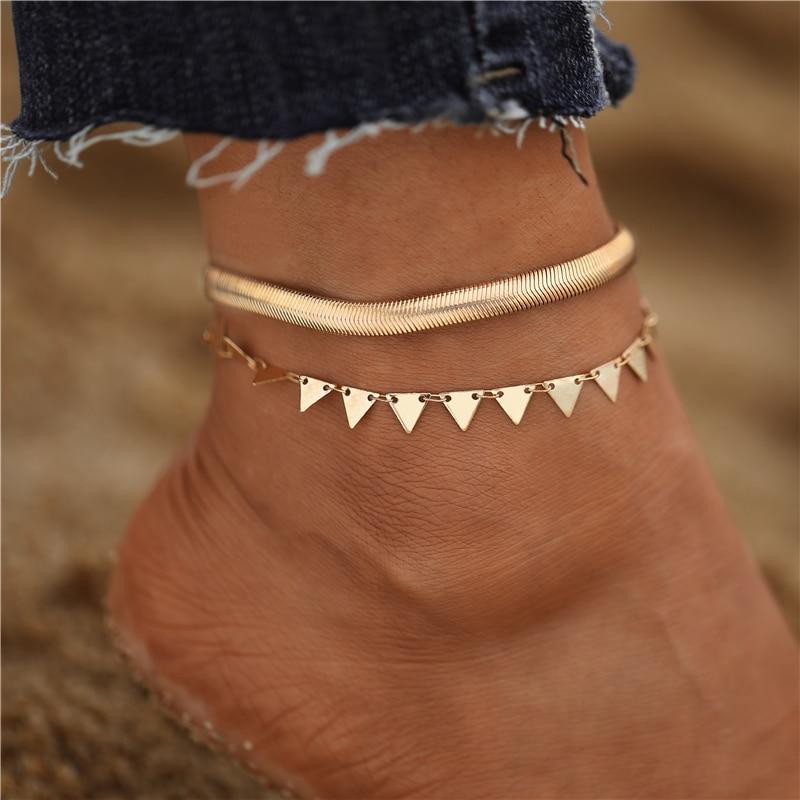 iF ME Богемный золотой цвет, многослойные браслеты с кристаллами и бабочками для женщин, жемчужные бусины, пляжный браслет на щиколотке, цепочка для ног, ювелирные изделия