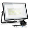 SUKITEN LED Floodlight Outdoor Work Light 100W 15000 Lumens 100V Ultra Thin IP66 Waterproof 6500K Daylight Color High Brightness High Heat Dissipation