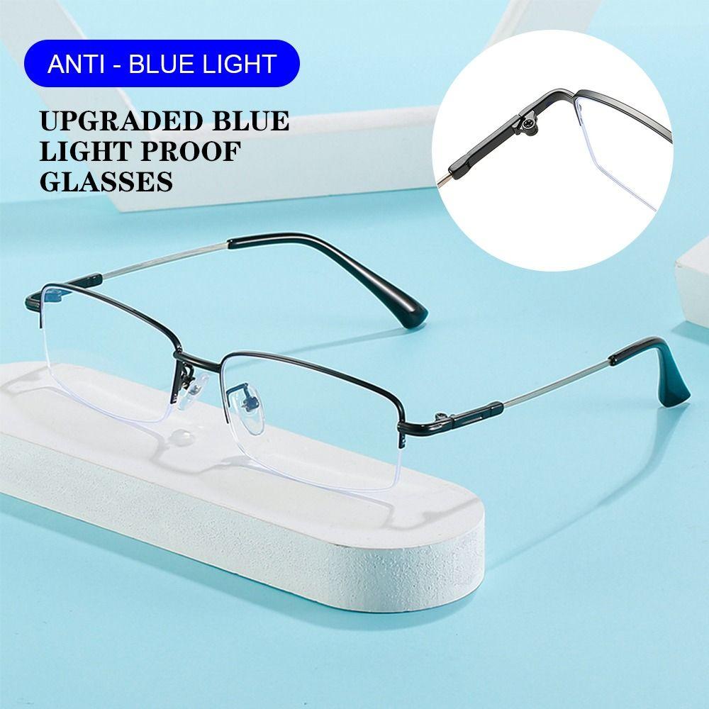 New Fashion Square Metal Ultra Light Myopia Glasses Blue Light Blocking Eyeglasses Vision Care