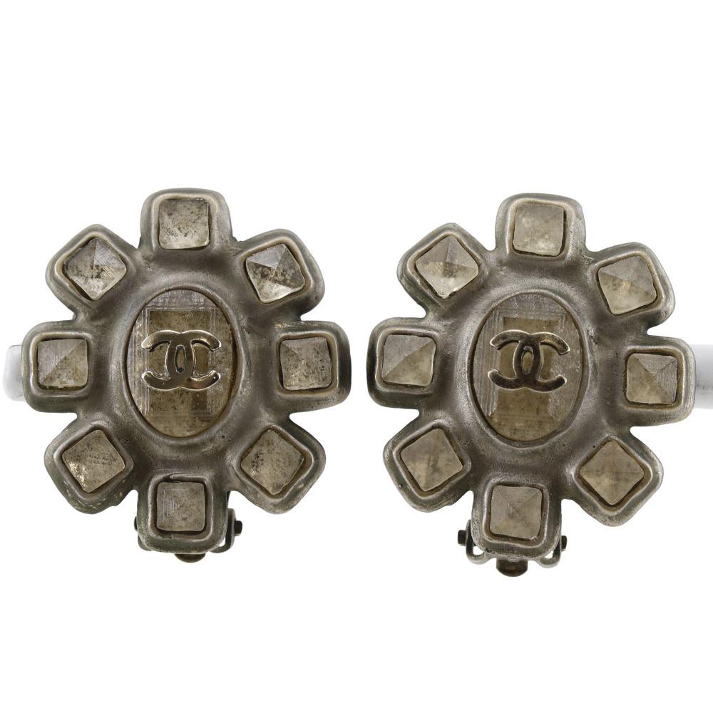 CHANEL COCO Mark Earring Silver metallic 20.3g Women Used