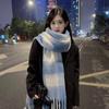 Fashion Studios Winter Scarf With Tag Women Thicken Warm Plaid Wrap Luxury Designer Brand Female Men Shawl Long Tassel