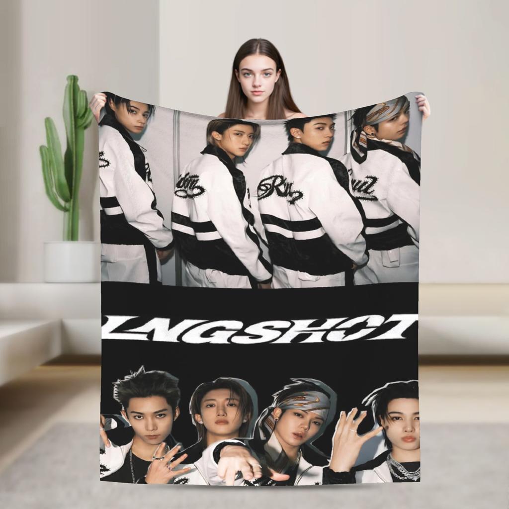 Kpop Group Lngshot  Printed Blanket For Men Women Ultra Soft  Throw Blankets for Bed 50x60 Inches Multi-size