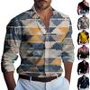 Мужская летняя новая свободная рубашка с длинным рукавом с принтом, кардиган, пляжная рубашка