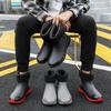 Fashion Men's Rain Shoes Short Tube New Waterproof Shoes Rain Boots Non-slip Bundle Work Fishing Rubber Shoes Velvet Fashion