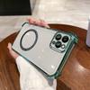 Чехол для iPhone 16 Pro Max, 16 Pro, 15 Pro Max, 15 Pro, 14 Pro Max, 14 Pro, 13 Pro Max, 13 Pro, прозрачный, с магнитным креплением, с гальванической рамкой для объектива, чехол для телефона