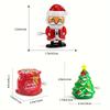 Mini Wind-Up Christmas Toys Funny Elk Santa Snowman Jumping Walking Clockwork Toy Xmas Home Decoration Ornament Party Gifts