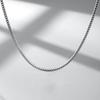 925 Silver-plated Fine Cuban Chain Men's Trend High-end Necklace, Versatile Simple Plain Chain Collarbone Chain Men's Model