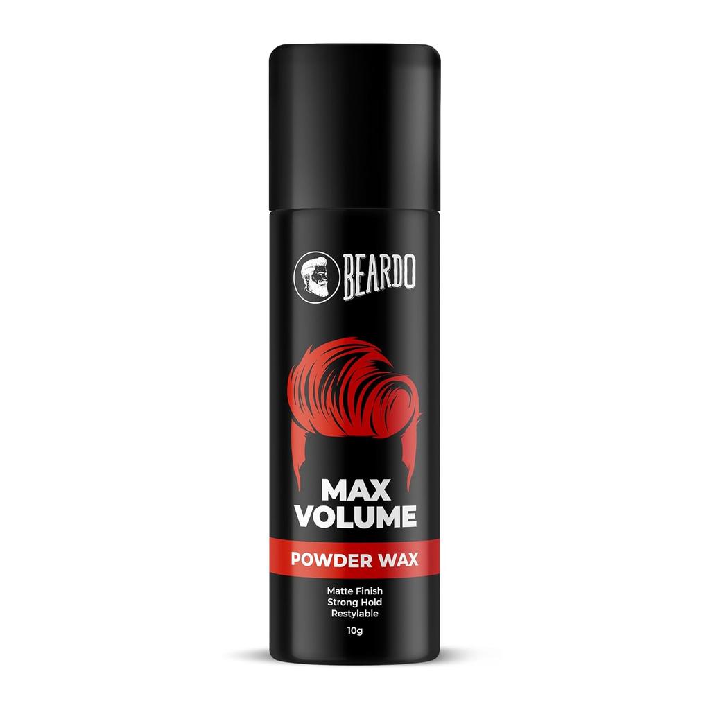 Beardo Max Volume Powder Wax 10 Gm Matte Finish Strong Hold Restylable Hair Styling Powder For Men Natural Texture