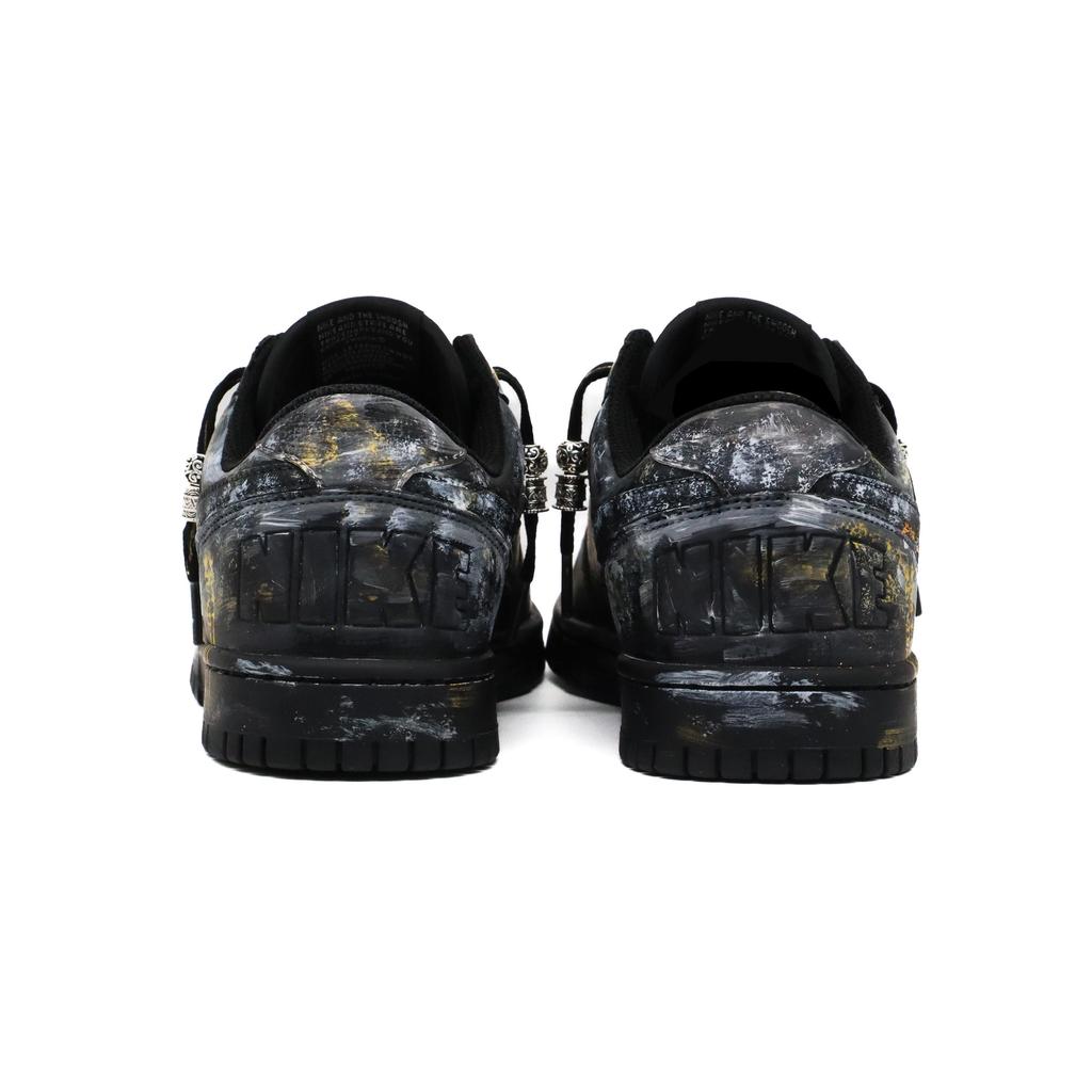 Nike Большие мужские кеды для скейтборда Низкие Черный/Золотой 355152-016(Team52-S-BOX)