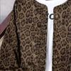 Leopard Print Short Jacket Women's Spring and Autumn Coat Leopard Print  Spliced Outerwear