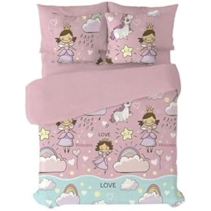 Pierre Cardin Morgana Parure de lit 3 pièces pour lit de 105 cm Rose