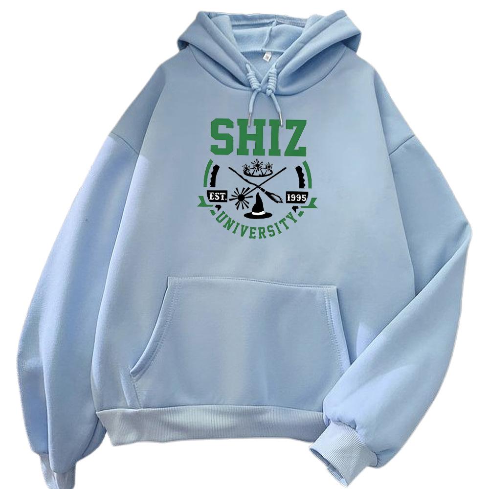 Shiz University Hoodies Wicked Movie Printing Women Men Sweatshirts Sudadera Pullovers Hoody Winter Warm Fleece Unisex Clothing