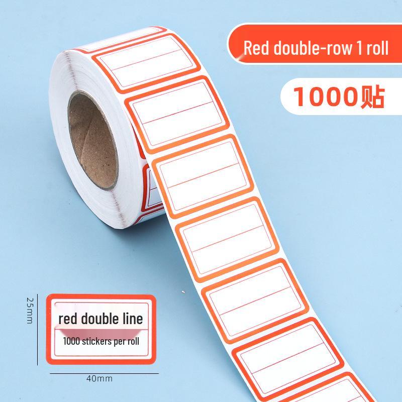 Self-Adhesive Handwritten Label Paper - 1000 Stickers for Office, Name Tags, Price Tags, and Memos