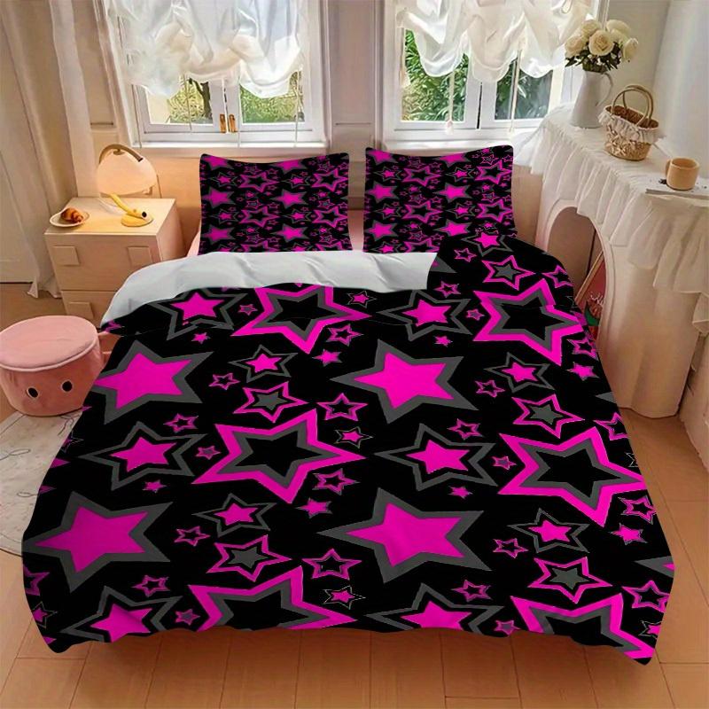 3pcs Starry Pattern Bedding Set, Breathable and Soft, Suitable for Bedroom Decor (1*Duvet Cover + 1/2*Pillowcases, No Core) yy250821134