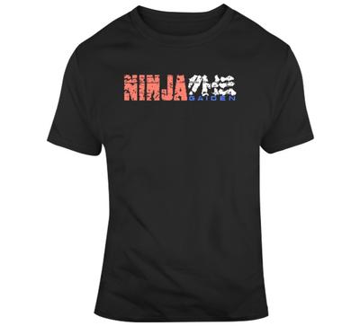 Классическая Аркадная Игра Ninja Gaiden Логотип Видеоигра Фанат Потертая Футболка Унисекс Футболка