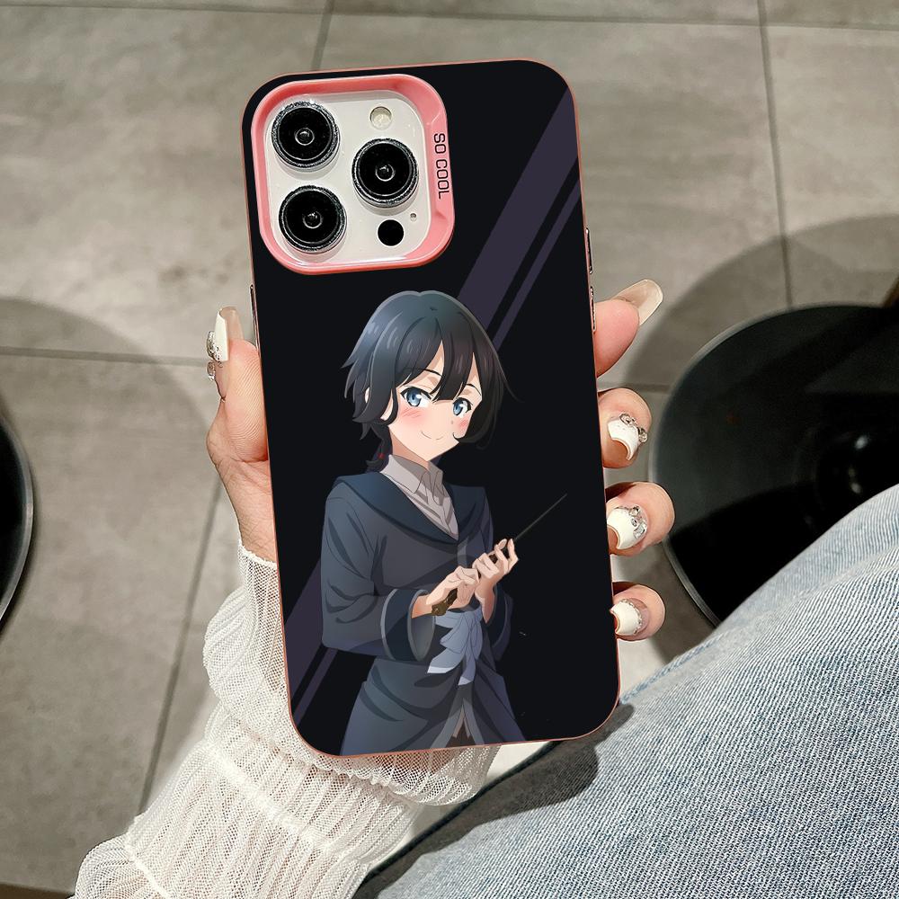 Чехол для телефона "Блуждающая ведьма Сая" для iPhone 17 16 15 14 13 12 11 X XR XS Air Pro Max Plus Розовый Разноцветный Серебристый Чехол