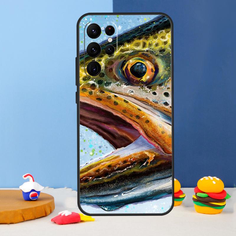Чехол для телефона 'Рыбалка на форель' для Samsung Galaxy S25 Ultra S9 S10 S20 S21 S22 Plus S23 FE S24 Ultra Обложка Coque