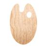 Durable Beech Wood Palette Wooden Paint Palette, Square Oval Shaped Artist Painting Tray with Large Thumb Hole for Acrylic Watercolor Oil Paint,