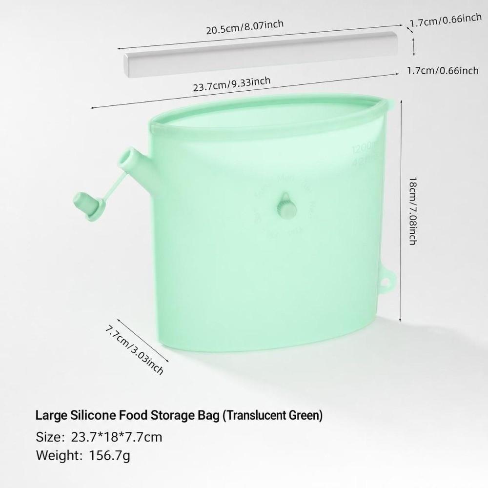 Reusable Refrigerator Food Storage Bag Silicone Fruit Freezer Seal Bag for Kitchen