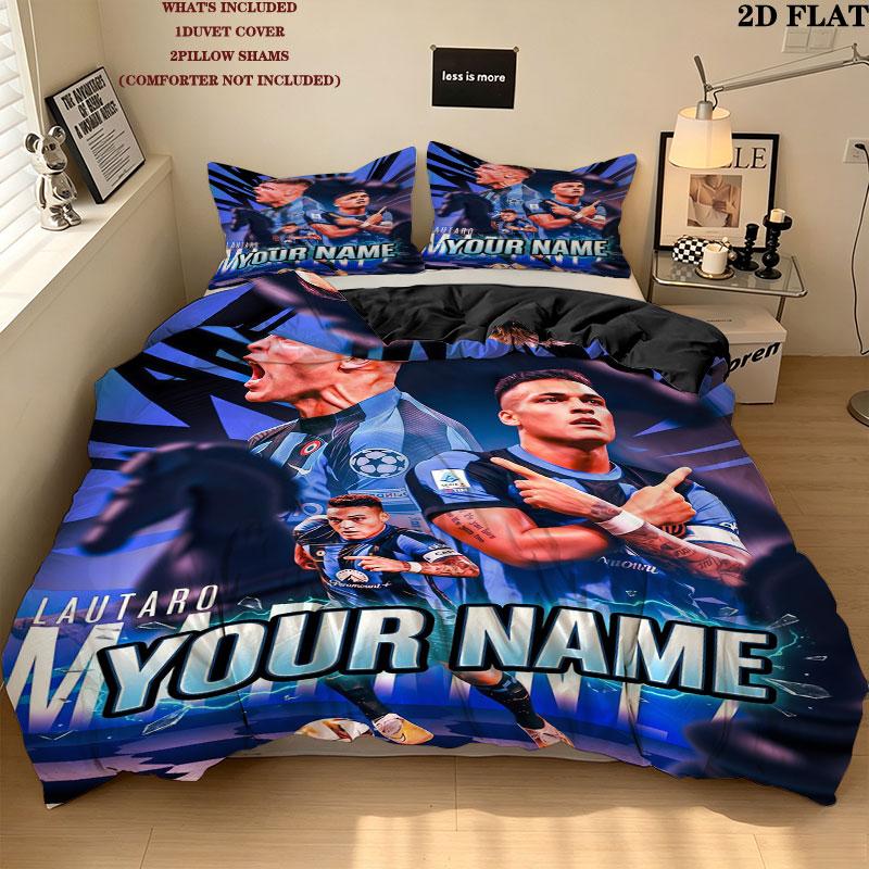 Custom Inter Bedding Quilt Set Quilt Cover Pillowcase Home Decoration Birthday Gift (1 * duvet cover + 2 * pillowcase, without core)