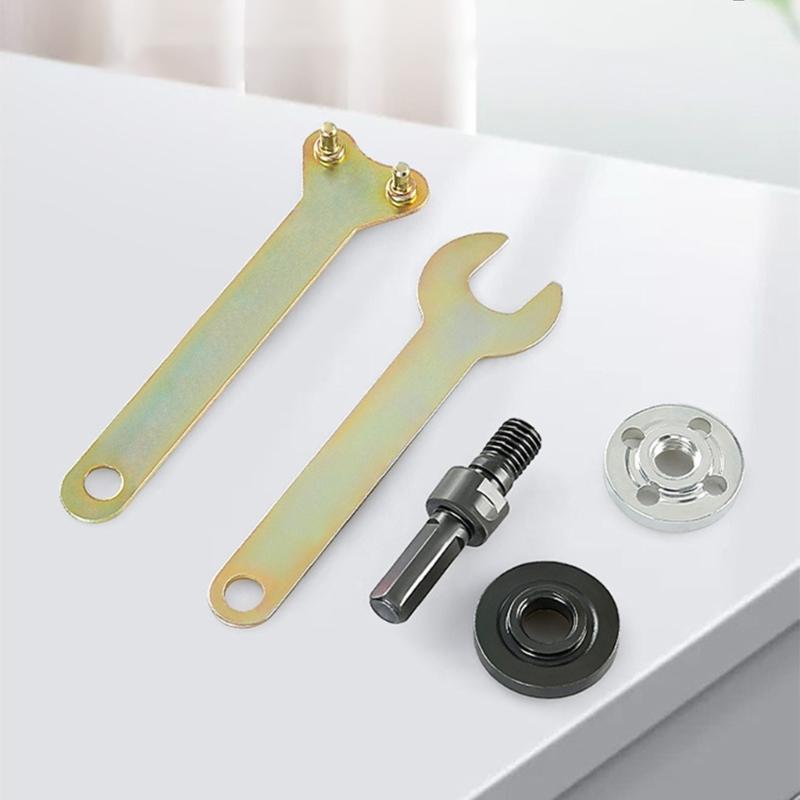 Комплект переходника от электрической дрели к угловой шлифовальной машине, адаптер для шлифовального соединения с шатуном для полировки и отрезного диска