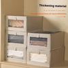 Size L Linen Storage Box with Viewing Window Foldable Clothes Organizer for Home Use