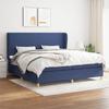 VidaXL Slat Bed Base with Mattress, Upholstered Bed with Headboard, Double Bed, Adult Bedroom Bed, Modern, 3128395