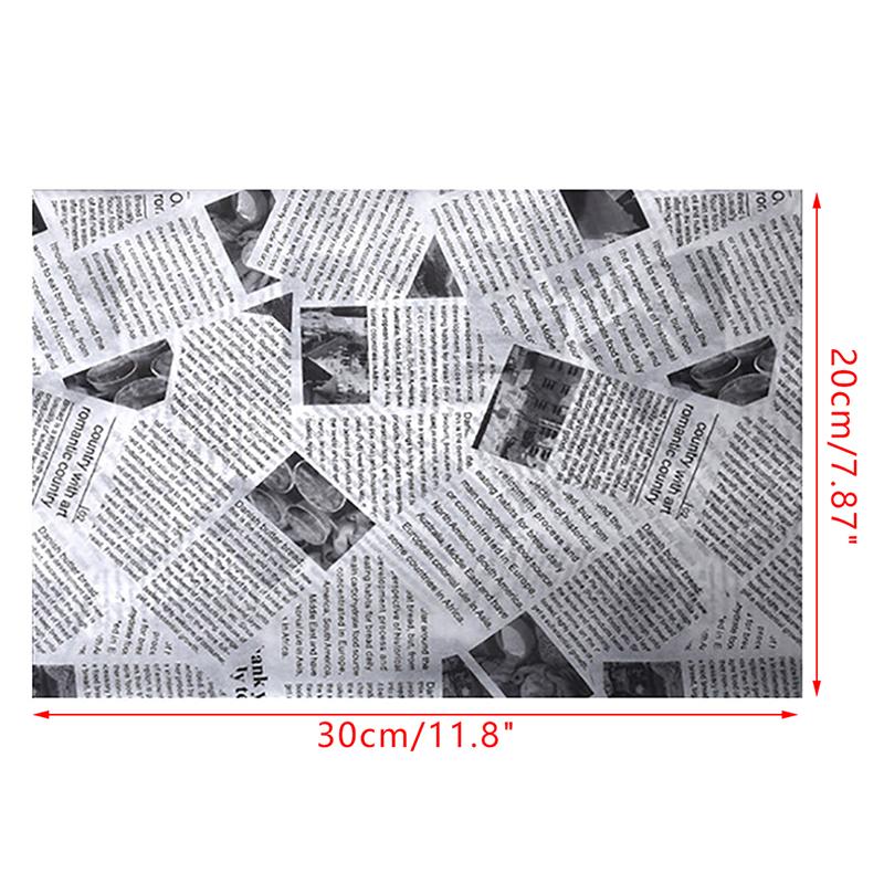 30 листов маслостойкой вощеной бумаги для упаковки хлеба, сэндвичей, бургеров, картофеля фри