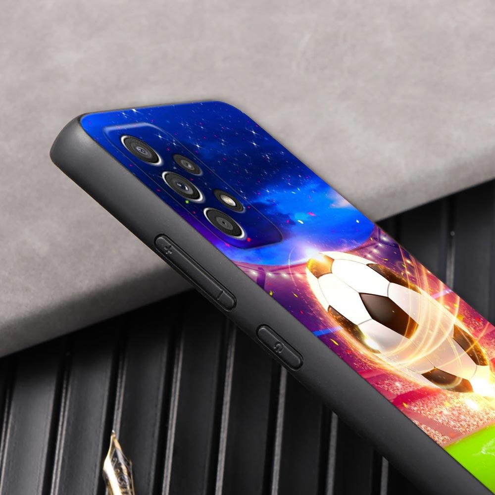 Чехол для телефона Огненный Футбольный Мяч для Samsung Galaxy A57 A56 A37 A55 A36 5G A26 A54 A52 A35 A34 A25 A17 A16 A15 A07 A06