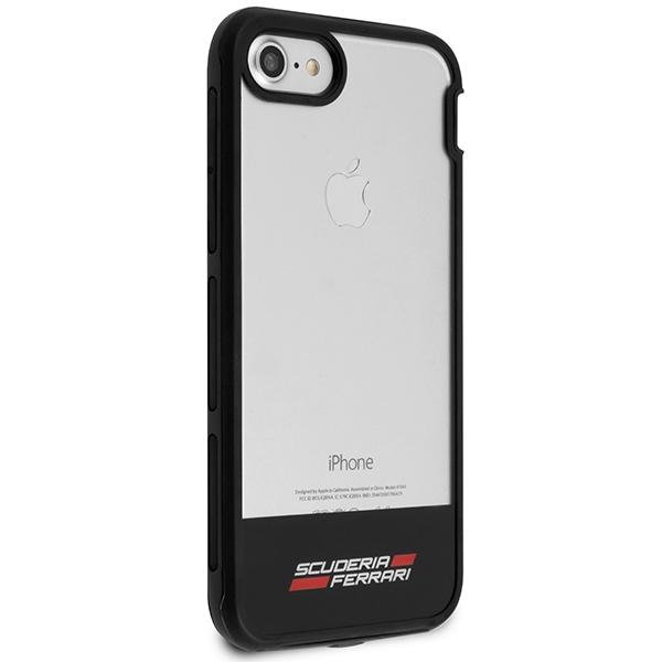 Etui do iPhone 7 Ferrari Transparentne Czarne