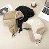 Japanese Thickened Plush Lei Feng Hat In Autumn and Winter Casual Versatile Retro Warm Hat Outdoor Travel Cold Ear Protection Hat