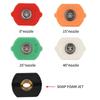 Quick Connect Pressure Washer Nozzle Tips 4000PSI Multiple Spray Degrees Spray Nozzle Kit Fan-Shaped Gun Head Adjustable Orifice