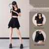 Women's Summer 2025 Quick-Dry Sportswear Set: Pleated Tennis Skort and Fitness/Yoga Outfit
